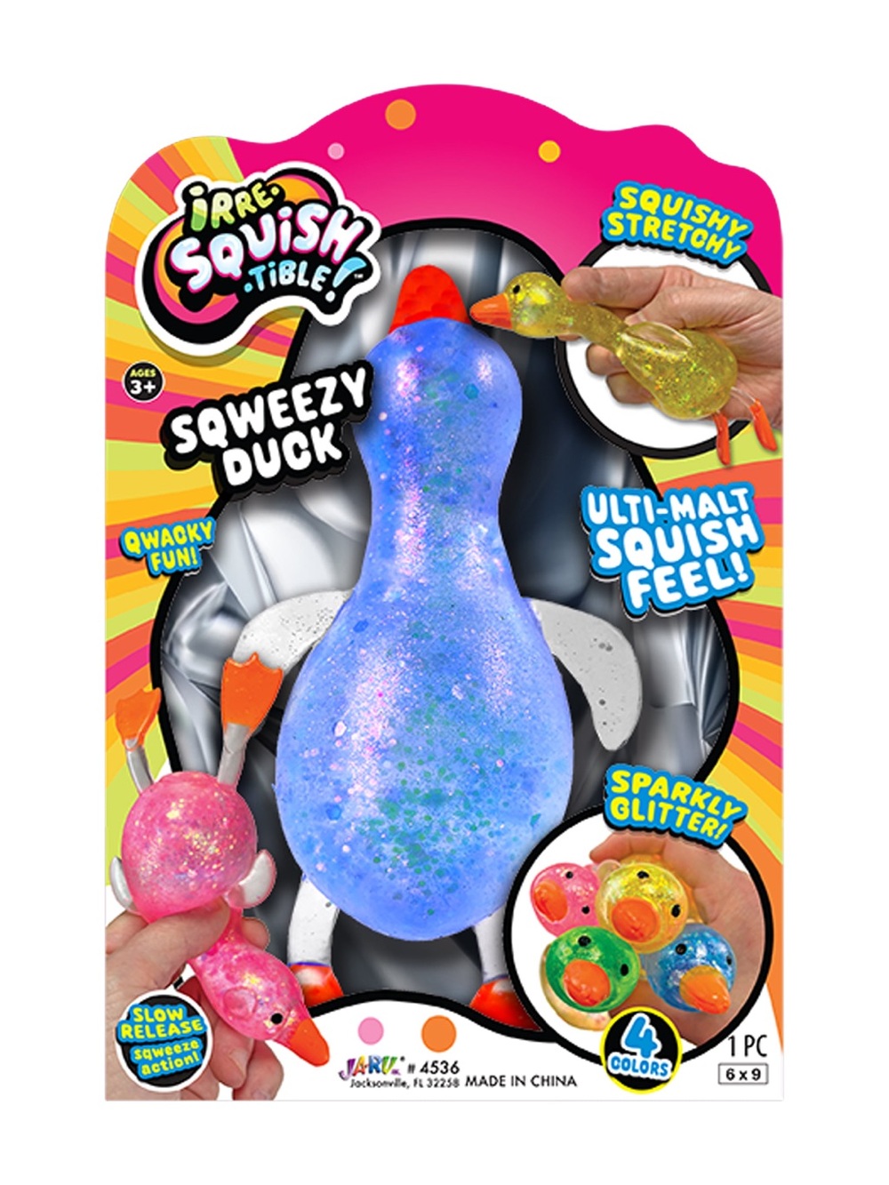 Blue squishy duck